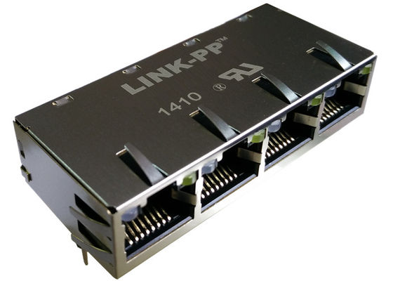 KLU4S041C LF / KLU4S041X LF Multi-port RJ45 1x4 Integrated 10/100Base-T Magnetic