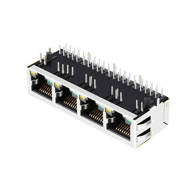 ARJ14A-MASD-A-B-EMU2 1x4 Multi-port RJ45 8P8C 100Base-T Magnetics Ethernet Jack