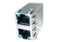 2x1 Port 1000M Stacked RJ45´s With Separated CT With LEDs LPJG17102AFNL