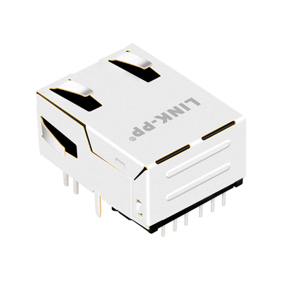 1840428-5 GIGABIT RJ45 Jack Magnet Profil Rendah 1000BASE-T Tab Bawah GO/G LED