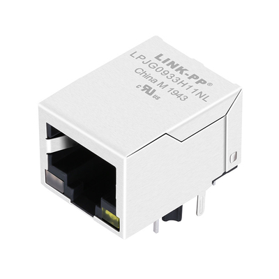 1x1 Port RJ45 Konektor Dengan 1000Base T Integrated Magnetics LPJG0933H11NL