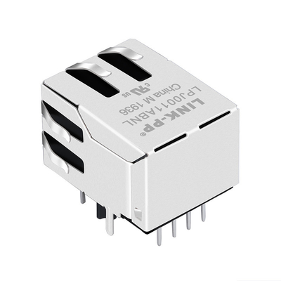 Kecepatan Tinggi Magnetik Rj45 Konektor Modular J00-0065NL Dengan LED