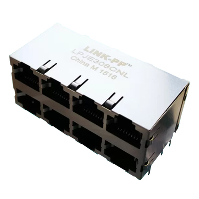Ditumpuk RJ45 LPJE308CNL Side Masuk 8 port 2x4 RJ45 8P8C modular jack