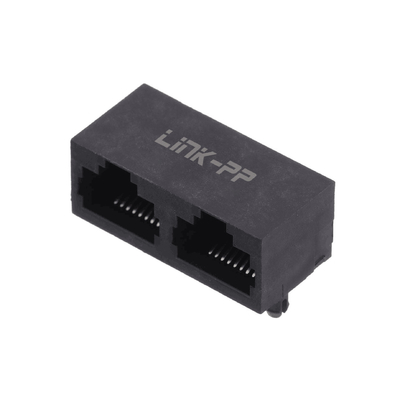 Port Ganda Unshielded 8p8c 1x2 Konektor Jack RJ45 E5J88-00AJG2-L