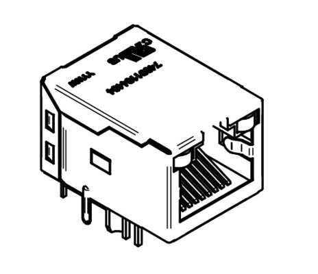 WE RJ45 74991104404 Magnetik terintegrasi RJ45 10/100/1000BASE-T