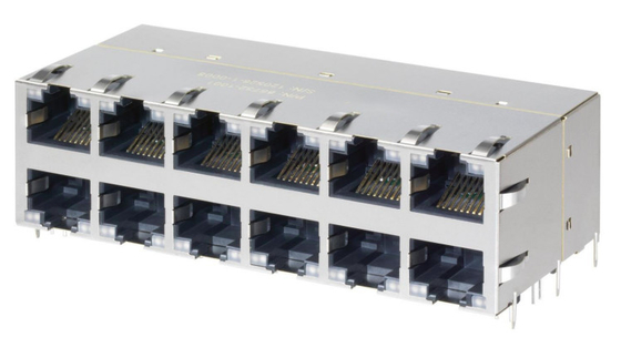 2x6 RJ45 Multi Connector 85732-1008 Mampu PSE PoE + dengan LED