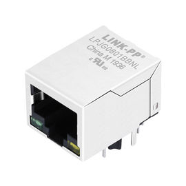 LPJG0801BBNL Coon Rj-45, Perisai Thru-lubang W / LED & Magnetic, Gigabit 1: 1, RoHS