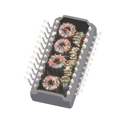 M3295NL / QT24A01 Gigabit Ethernet Transformer 24 Pin 1X1 Port Dengan PoE LP82440ANL