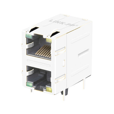 2301997-5 10/100 Base-T 2x1 Port RJ45 Modular Jack Dengan Magnetics LPJ17003-8AENL