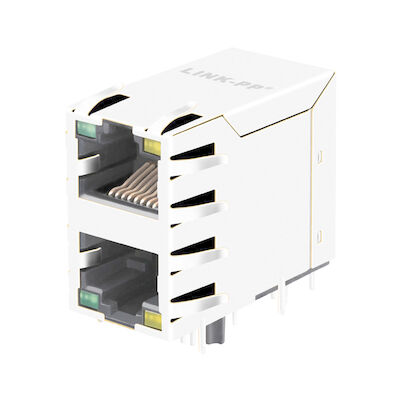 1-6368011-4 2x1 Port Modular RJ45 Jack Connector Tanpa Magnetics LPJE17200AENL