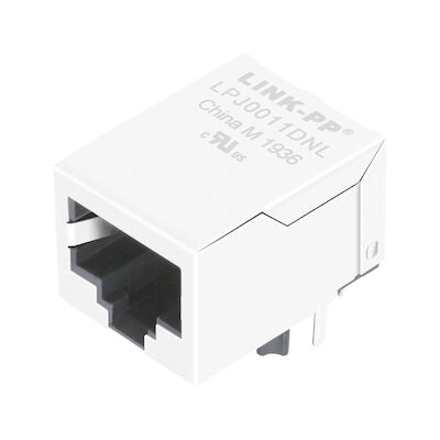 J00005NL Sudut Kanan RJ45 Konektor LPJ0011DNL Terlindung Tanpa LED