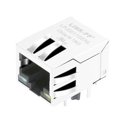 13F-64ERGYDPZ2NL Magnetic RJ45 Jack LPJ0011GENL, 1x10 / 100Base-T Perisai W / LED