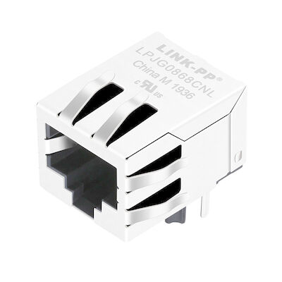 5-6605433-8 RJ45 Modular Jack Decouping Capacitor Dengan Leds LPJG0806GENL