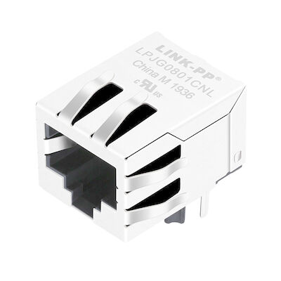 HR901131C Single Port RJ45 Modular Jack LPJG0801CNL RJ45 tanpa LED Emi Finger