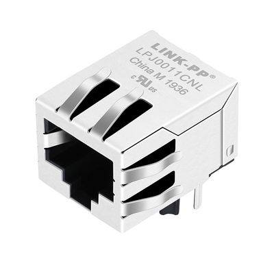 RB1-105B8K1A Magnetic RJ45 Jack 10 / 100Base-T Tab-down PCB Jack