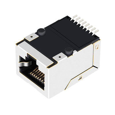 Konektor Mounting Rj45 J0C-0005NLT Pemasangan 1x1 10 / 100Base-TX Magnetic