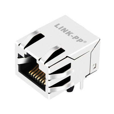 LPJ16801CNL Lintas MJFR0429 Port Tunggal Konektor Pemasangan PCB Lan 100M Rj45 Jack Antarmuka