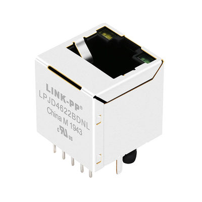 JXD2-9015NL 10/100 Base-T Y/G Led Vertikal Mount MagJack RJ45 Connector