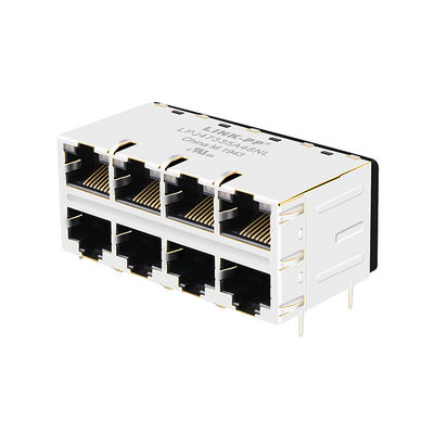 JX20-0254NL 2x4 Port 10/100 Base-T G/O Led Konektor ICM RJ45 Magnetic Jack