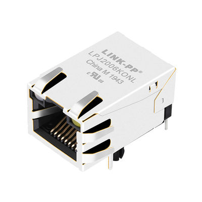 JP006821UNL 100 Base-TX Fast Ethernet 1x1 Tab-UP dengan LED 8-pin RJ45