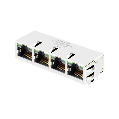 JG0-0026NL 100/1000 Base-T 1x4 Port Konektor Ethernet Industri Jack RJ45 Magnetik