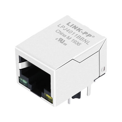 JXR0-0015NLT 10/100 Base-T Tab Bawah Hijau / Kuning Led 1x1 Port Rj45 Modular Jack