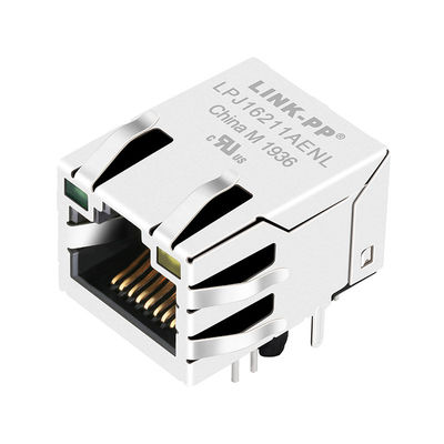 P26-P01-18K7 = RT7-ZZ-0027 Rj45 Modular Jack 1 x 1 Port Dengan LED LPJ16211AENL
