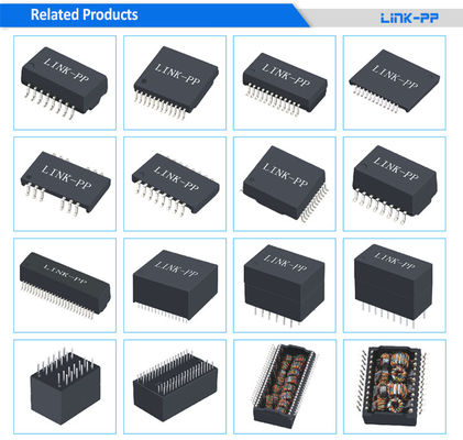M3295NL / QT24A01 Gigabit Ethernet Transformer 24 Pin 1X1 Port Dengan PoE LP82440ANL