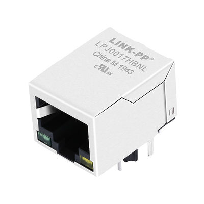 LJ-H41S1C-14-F 10/100 Base-T Port Tunggal Hijau / Kuning Led Modul Konektor RJ-45 LPJ0017HBNL