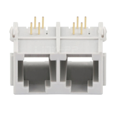 E5362-00A512-L 1x2 Port Rj11 Konektor Jack Tanpa Magnet Terintegrasi
