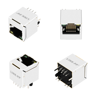10G Base-T 1X1 Port Vertikal Rj45 Magnetic Jack V8BR-1AX1-JK