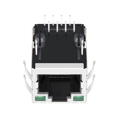SI-80025-F 10/100 BASE-T 1x1 Port Rj45 Jaringan Jack Tab Up Terlindung Dengan Led Hijau / Hijau