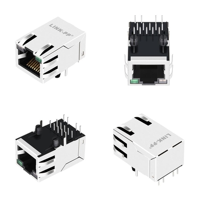 10G Base-T Tab Up Port Tunggal Magnetic RJ45 Jack 8 Core JXT7-1131NL
