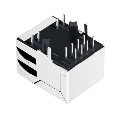 JXD0-0008NL Tab Bawah 10/100 Base-T 1x1 Port Ethernet Rj45 Connector Hijau / Kuning Led