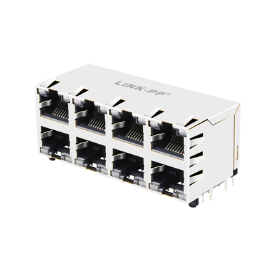 JX20-0206NL 10/100 Base-T 2x4 Port Rj45 Multi Port Jack Terlindung Tanpa Led