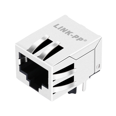 10/100 Base-T JV026I21NLT Tab Bawah 1 Port Rj45 Ethernet Jack Terlindung Tanpa Led