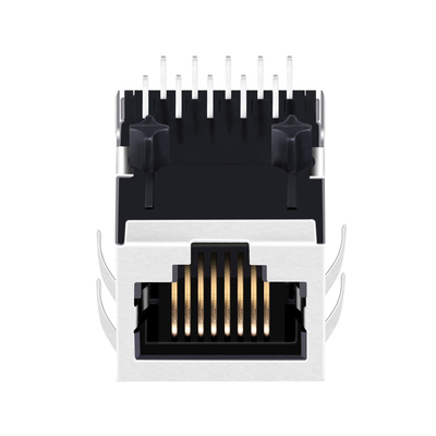 JV011I21NLT Tab Bawah Terlindung 10/100 Base-T Konektor Rj45 Port Tunggal Tanpa Led