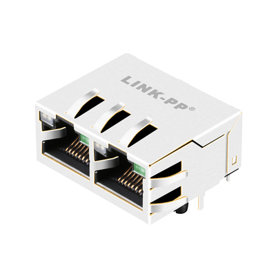 JTL-U1003NL 10G Base-T Tab Up Terlindung 1x2 Port Rj45 Jack Dengan Led Hijau - Kuning / Hijau