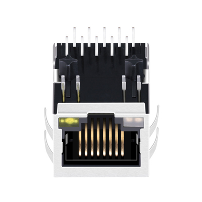 10G Base-T Tab Turun 1 Port Melalui Lubang Jack Magnetik RJ45 Dengan Led JTH-0024NL