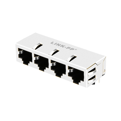 1x4 Port JT8-4000HL 10G Basis-T RJ45 Jack Magnetik 13P8C Tanpa Led