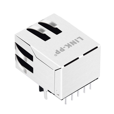 JV006I21NLT 10/100 Base-T 1x1 Port Rj45 Jack Tanpa Led Tab Bawah Terlindung Dengan Magnet