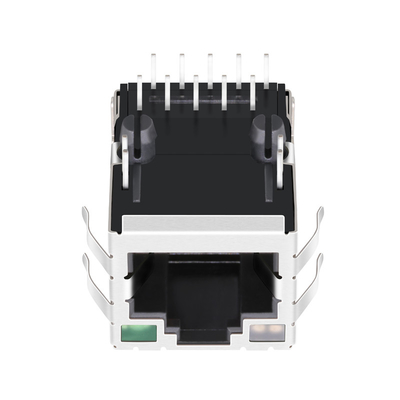 10G Base-T JT7-1115NL Tab UP 1 Port RJ45 Magnetic Jack Dengan Led Hijau - Kuning / Hijau