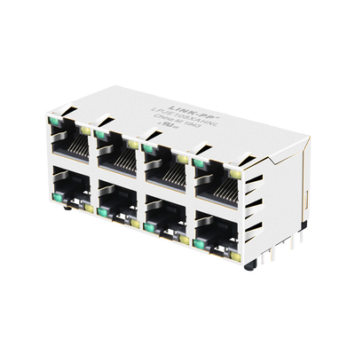 RJSAE-5384-04 Kompatibel LPJE108XAHNL 2X4 Port RJ45 Jack Tanpa Magnet Terintegrasi