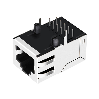 SI-80008-F Port Tunggal 100 Base-T Rj45 Magnetic Jack 8p8c Tab Up Tanpa Led
