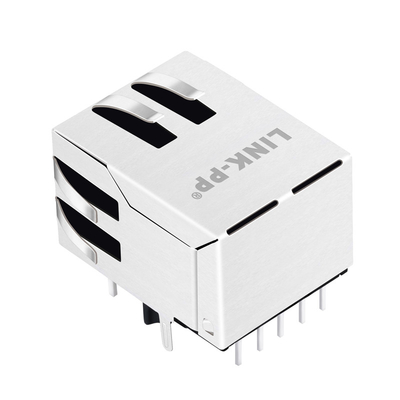 L836-121T-KD 2.5G Base-T Tab Bawah Profil Rendah Konektor Magjack Rj45 Wanita Dengan Gy / G Led