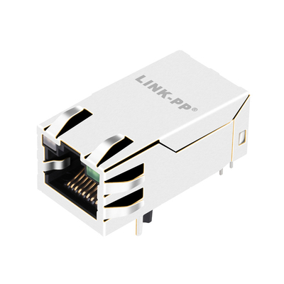 2250150-1 Tab Up 2.5G Base-T 4PPoE Rj45 Magjack Connector Dengan GO/G Light Pipe