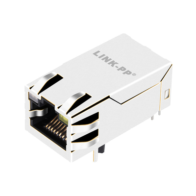 0826-1X1T-JK-F 1x1 Port 5G Base-T RJ45 MagJack 4PPoE Tab Up Dengan GO/Y Light Pipe