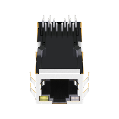 0826-1X1T-M1-F POE RJ45 MagJack 1x1 Port 1000 Base-T Tab Up Dengan OG/Y Led RoHS