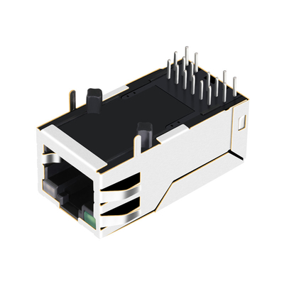 1-1840744-8 Gigabit RJ45 Jack Konektor Perempuan 12PIN 1000 BASE-T Hijau/Hijau & Oranye Led