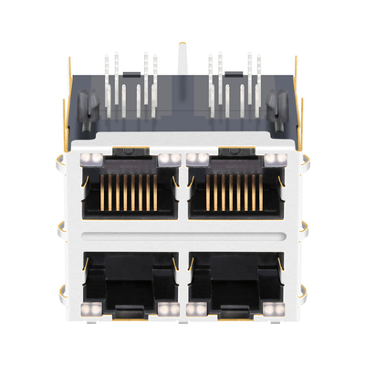 JT5-2270NL 1000 Base-T 2x2 Port Magnetic RJ45 Jacks THT 12p8c Dengan PIPA CAHAYA